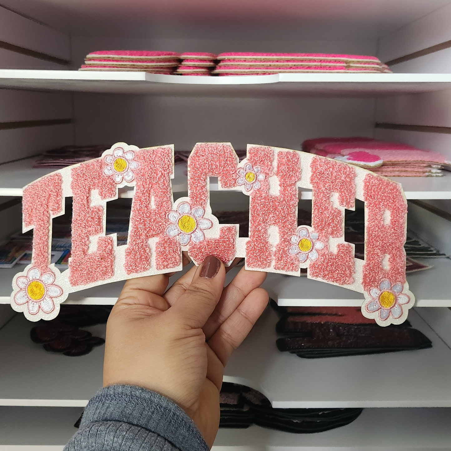 Teacher 🌸-Chenille Patch-(Only)