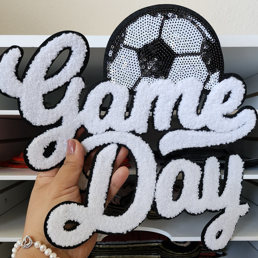 Game Day Soccer-Chenille Patch-(Only)