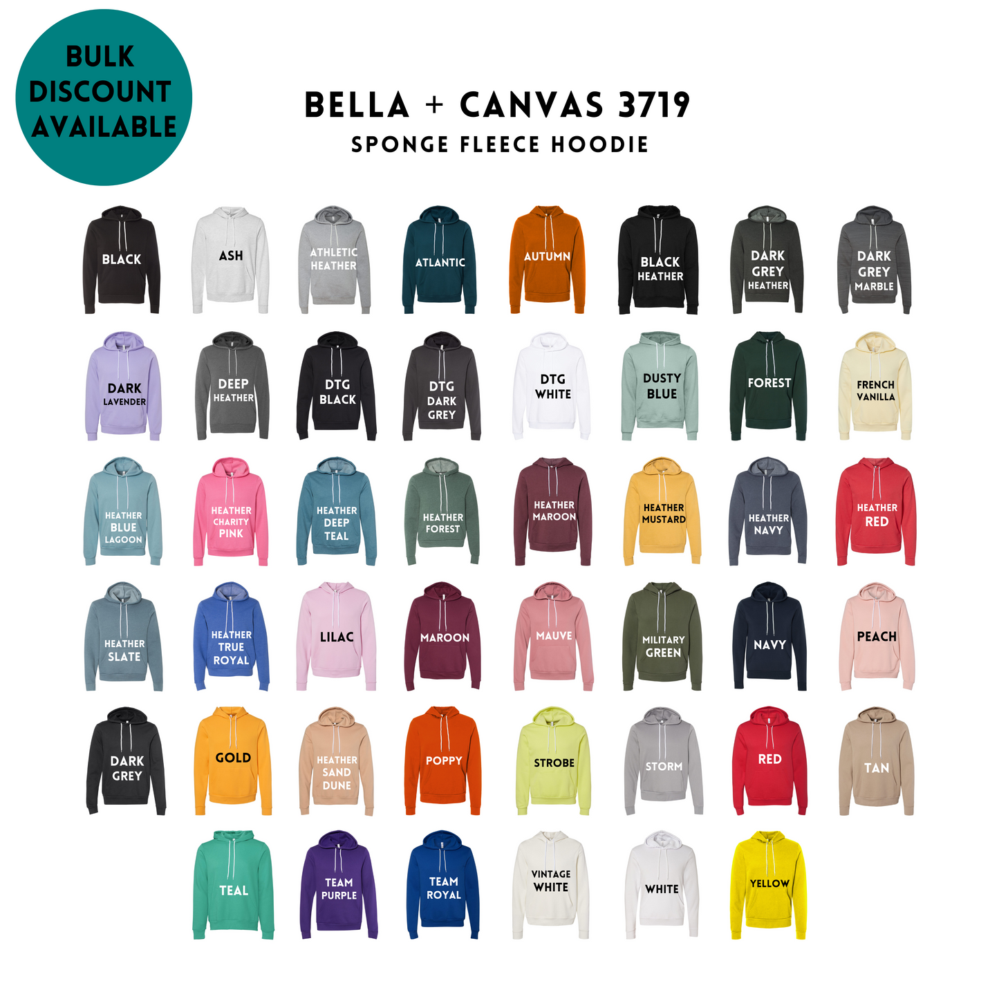 Custom DTG or DTF Fleece Hoodie (Adult)-Bella Canva