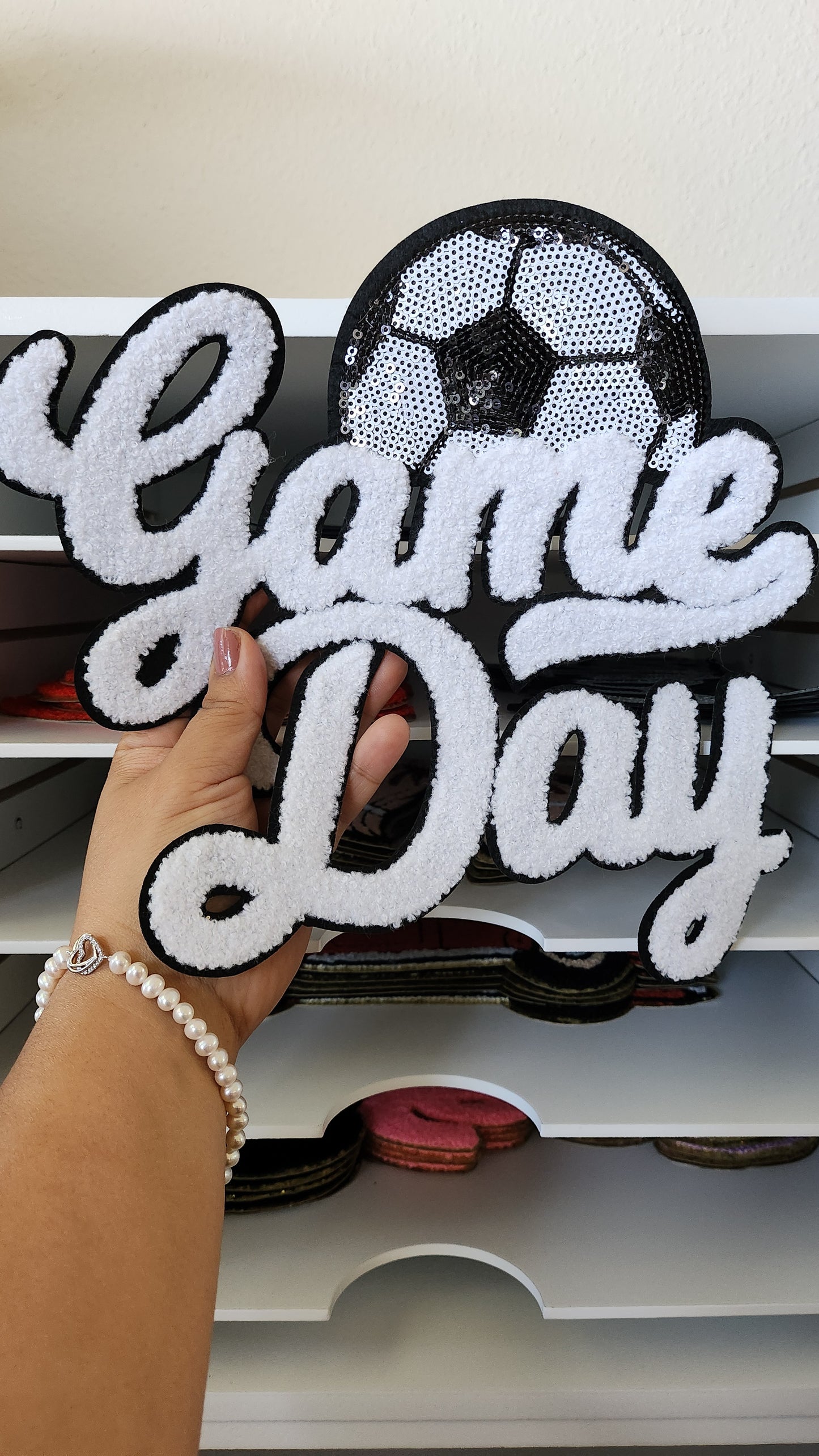 Game Day Soccer-Chenille Patch-(Only)