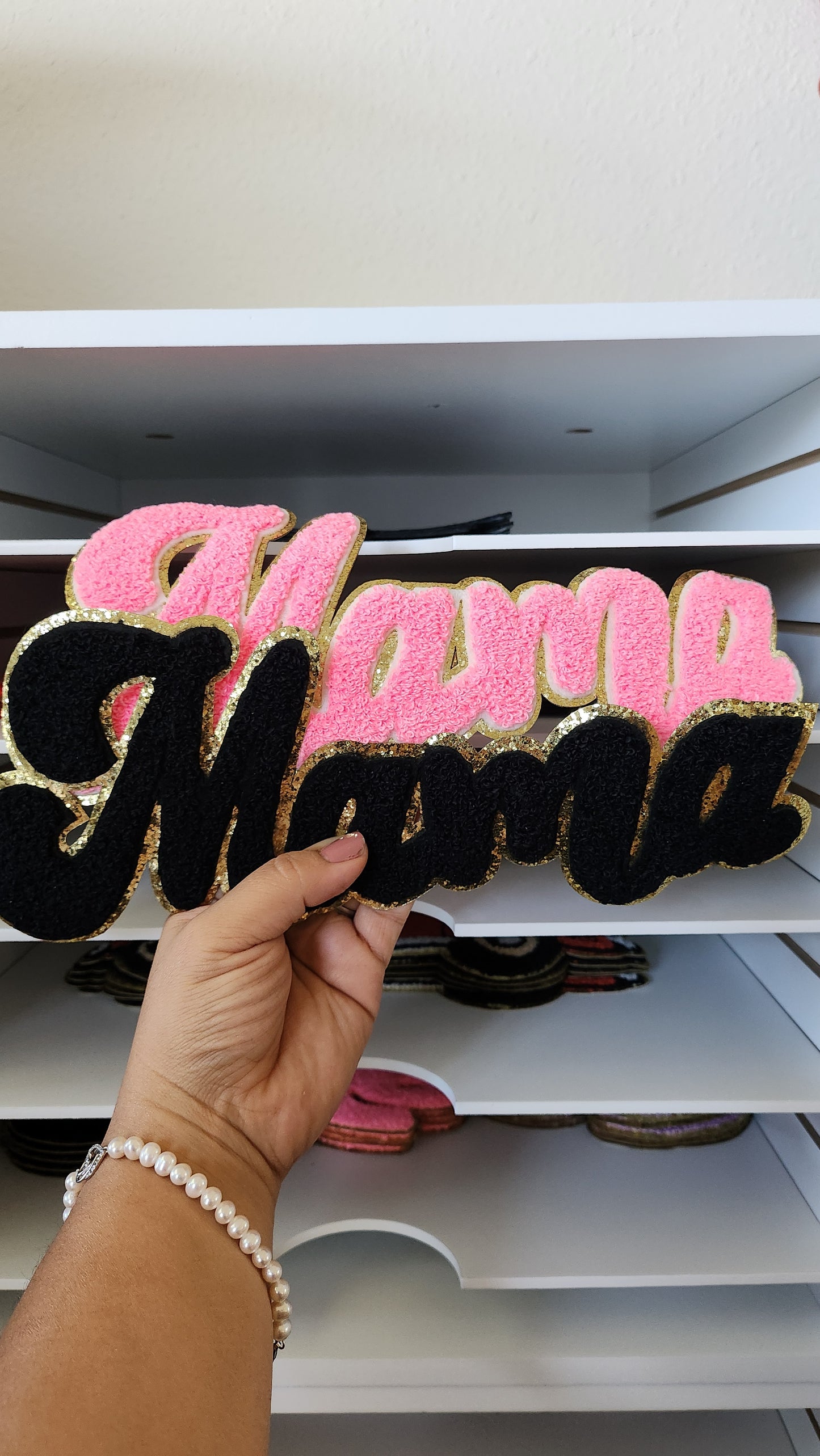 Mama Pink-Chenille Patch-(Only)