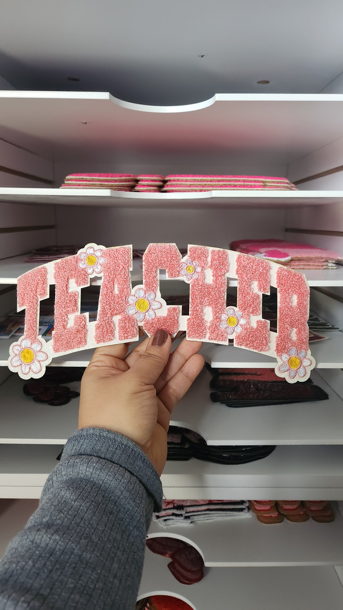 Teacher 🌸-Chenille Patch-(Only)