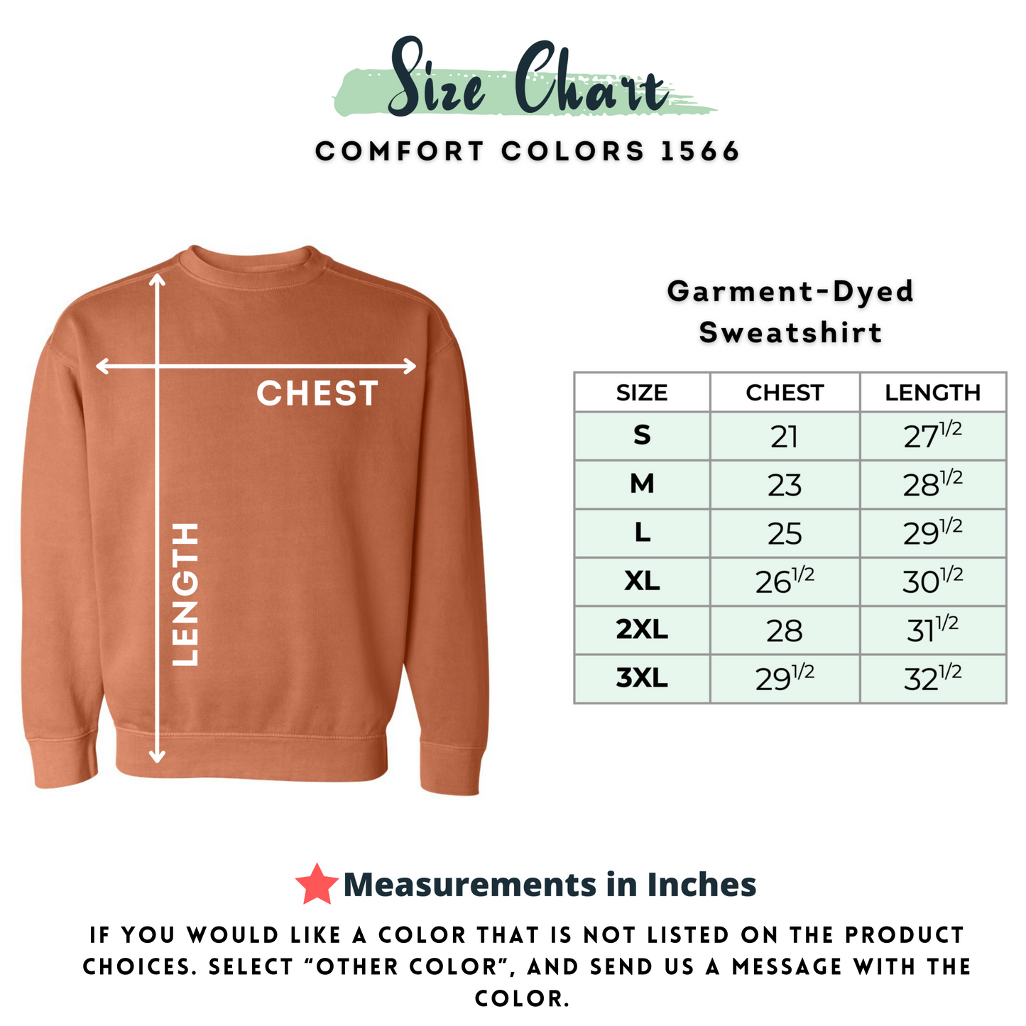 Custom Embroidery Dyed Sweatshirt (Adult)-Comfort Colors