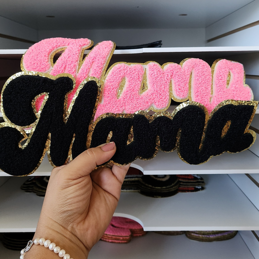 Mama Pink-Chenille Patch-(Only)