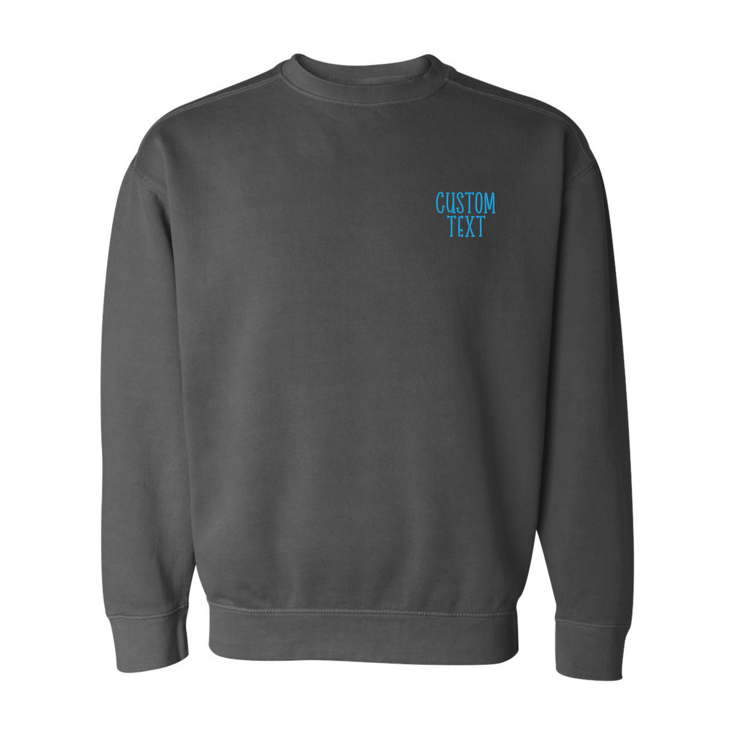 Custom Embroidery Dyed Sweatshirt (Adult)-Comfort Colors