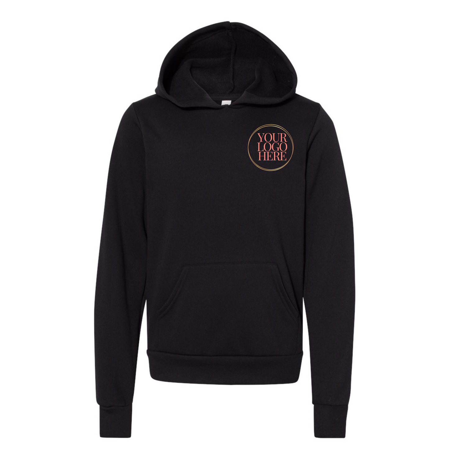 Custom DTG or DTF Fleece Hoodie (Youth)-Bella Canva