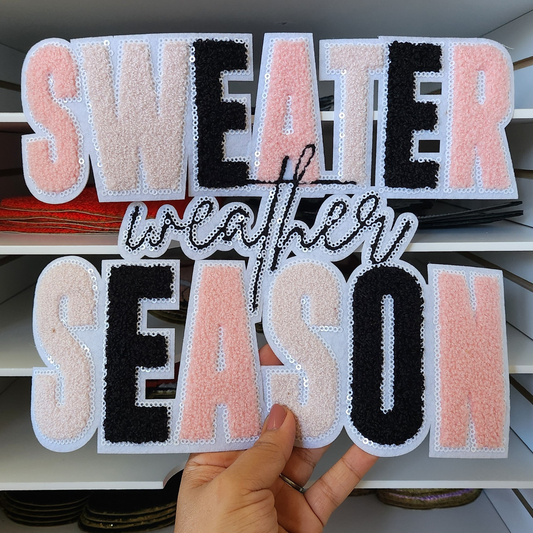 Sweater Season-Chenille Patch-(Only)