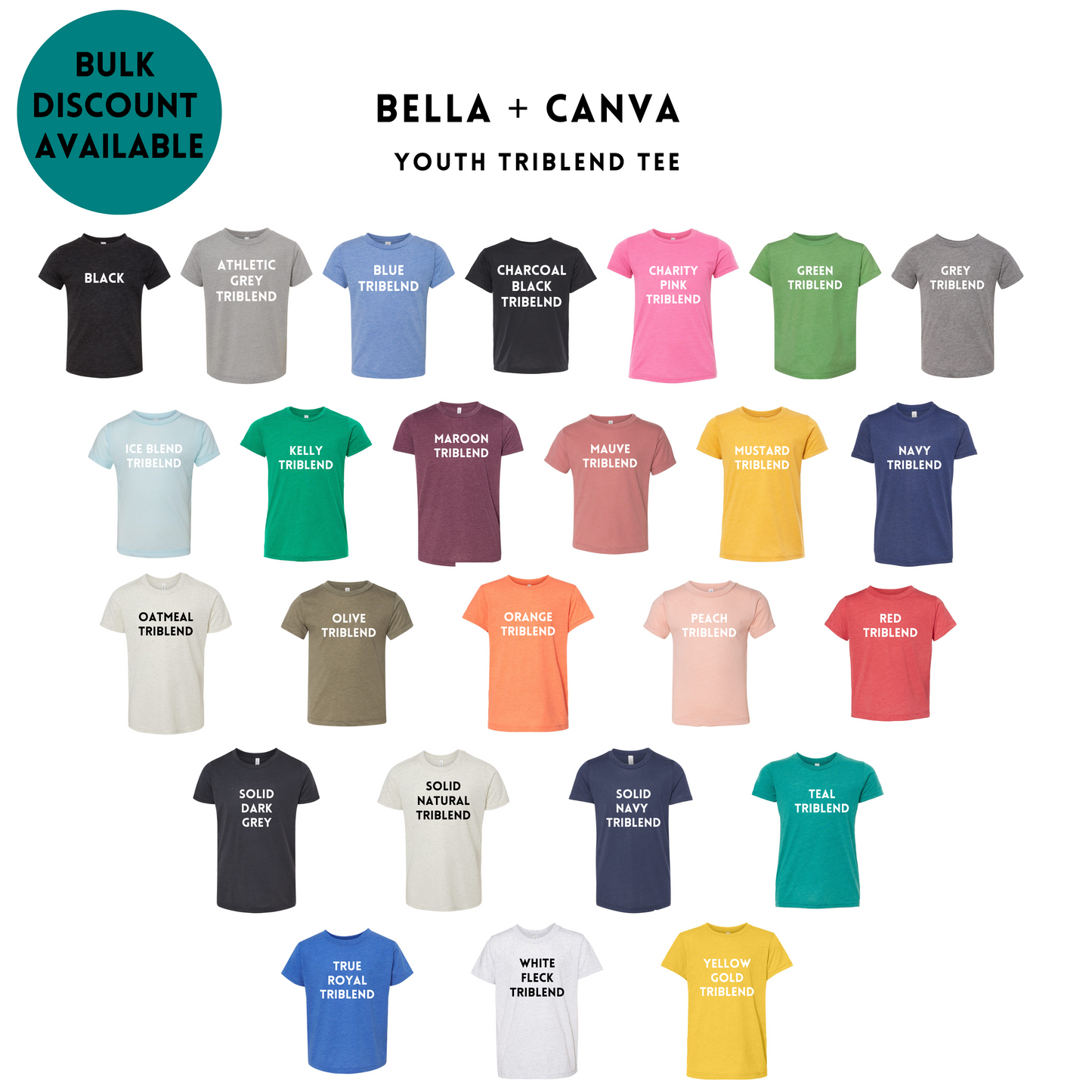 Custom DTG or DTF T-Shirt (Youth)-Bella + Canva